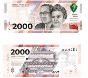billete de 2000 pesos argentinos